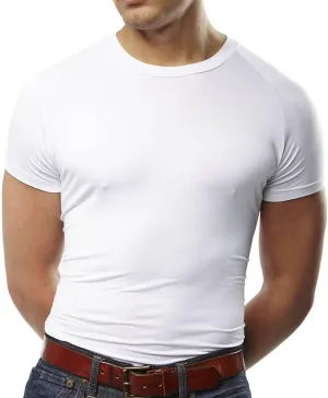 Mr. Davis Men's Bamboo Viscose Traditional Cut Crew Neck Undershirt - Stylish Crew Neck Undershirts for a 6 Pack