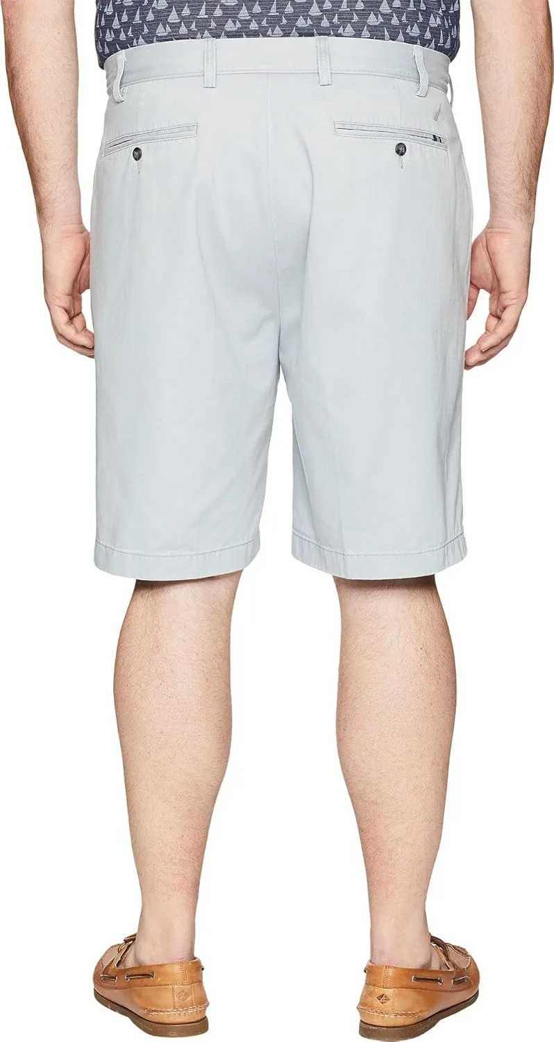 Nautica Men's Big and Tall Cotton Twill Flat Front Chino Short