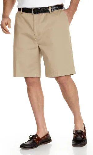 Nautica Men's Big and Tall Cotton Twill Flat Front Chino Short