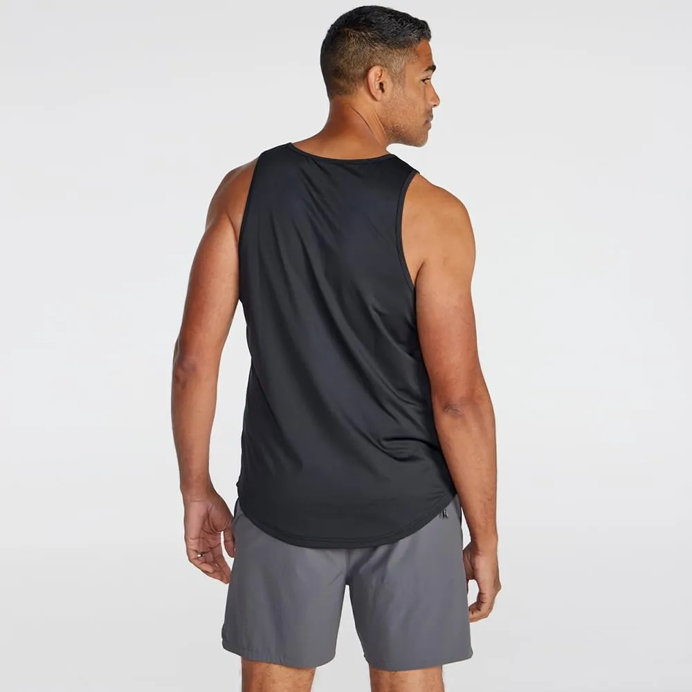 Performance Drop-Cut Men's Tank Shirt  Athletic Drop Cut Sleeveless Top  Moisture Wicking, Quick-Dry, Tapered Fit