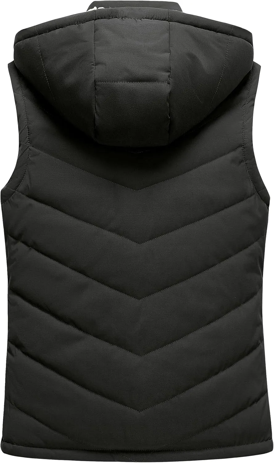 Pursky Women's Winter Vest Sherpa Fleece Lined Puffer Vest Warm Lightweight Sleeveless Jackets With Removable Hood