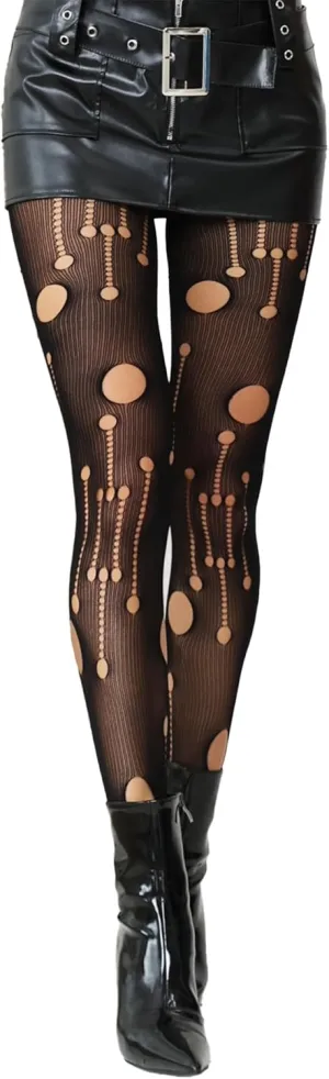 Ripped Tights, Sexy High Waist Fishnet Tights - Premium Women's Stretchy Fishnet Stockings for Women, Trendy and Comfortable