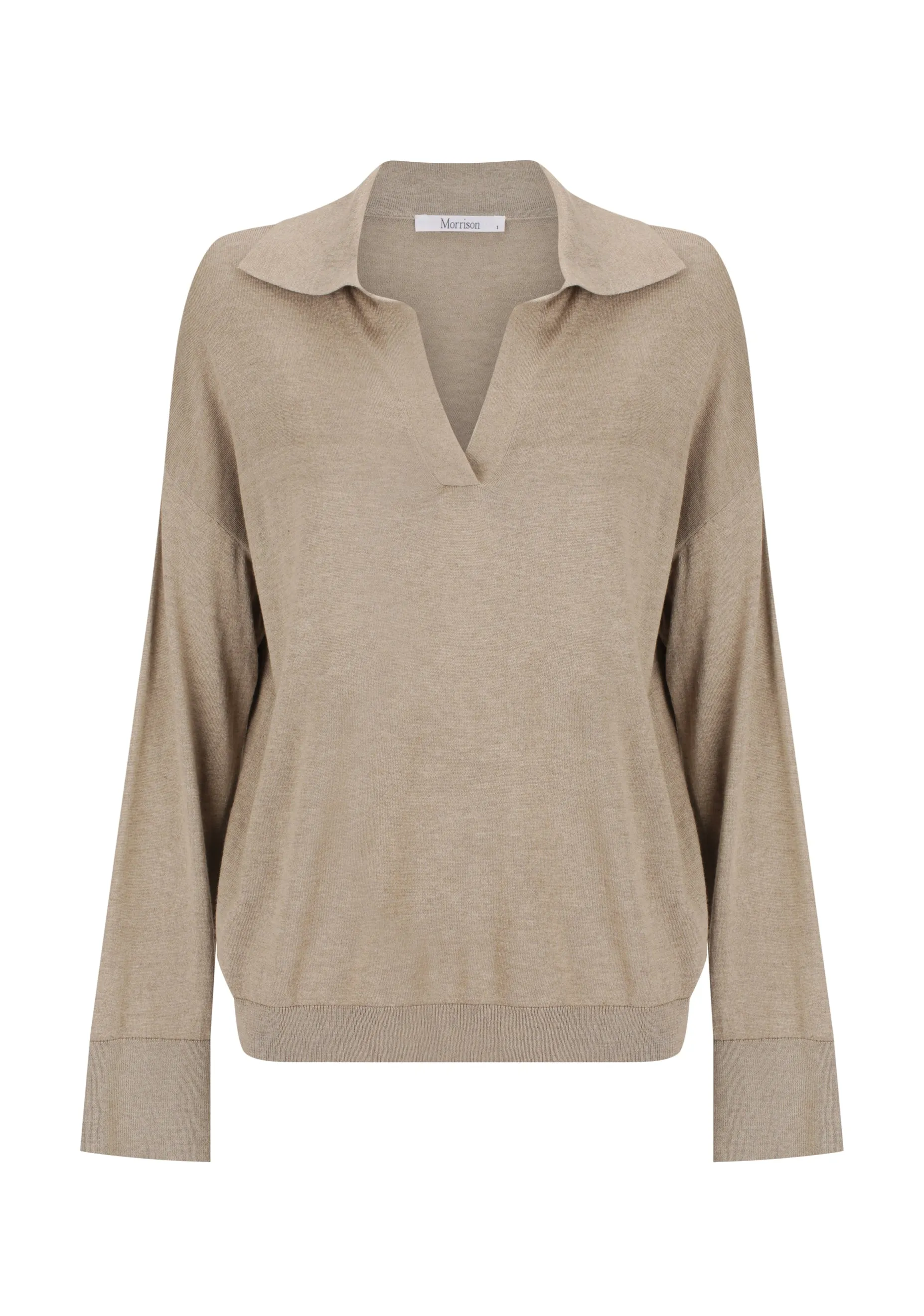 Skye Knit Polo_Stone