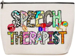 Speech Therapy Gifts Speech Pathologist Gifts SLP Gifts Western Makeup Bag Gifts for Speech Therapists Cosmetic Bag Birthday Christmas Thank You Gifts for Women Her Speech Language Pathologist Friend