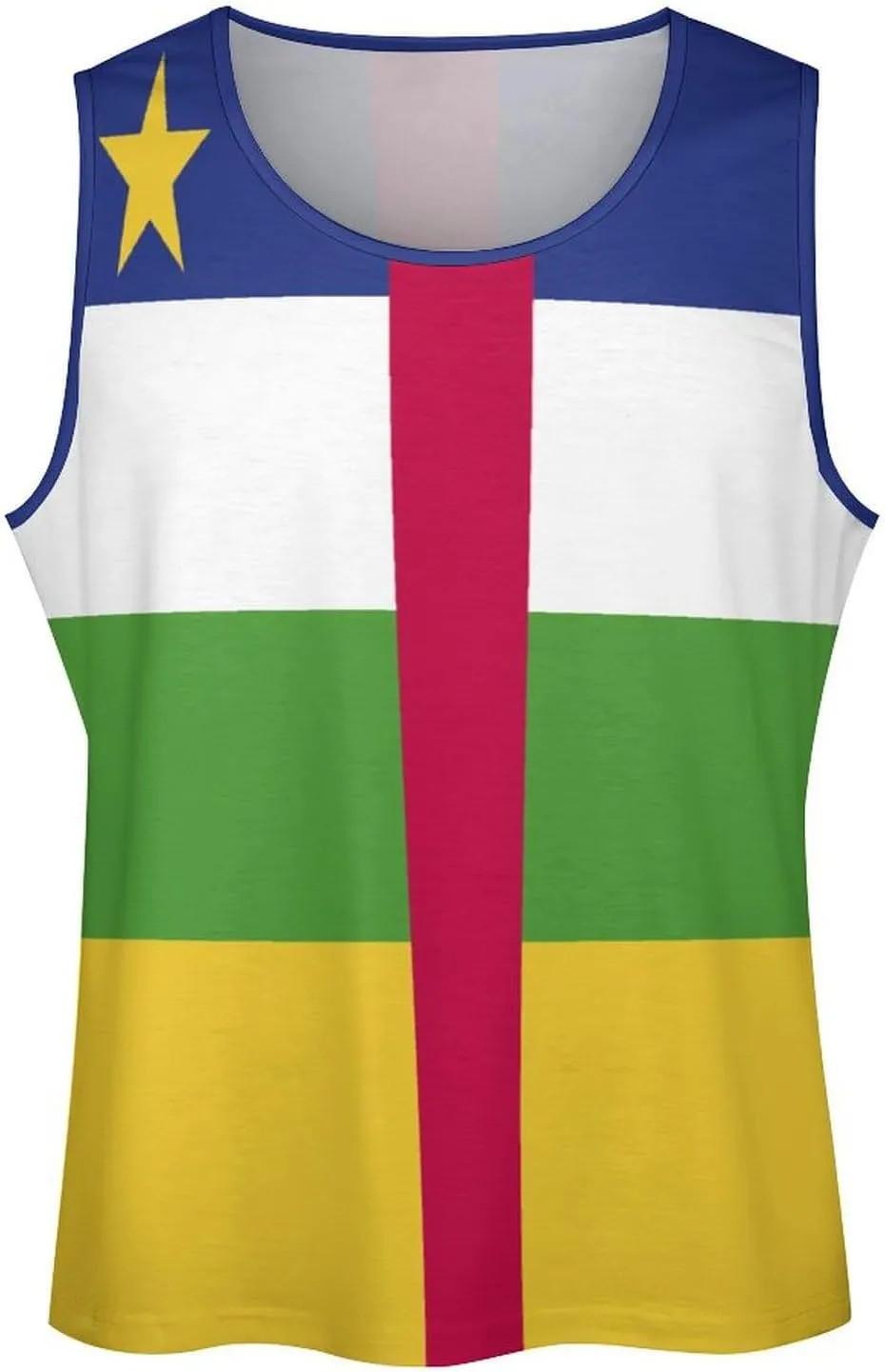 TAIZIYEAH Dominican Flag Mens Workout Tank Tops Gym Loose Fit Sleeveless Shirt Summer Beach Crewneck Breathable Tees