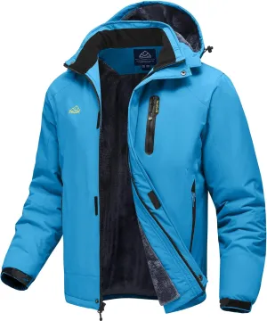 TBMPOY Men's Winter Coat Waterproof Warm Ski Snow Jackets Insulated Fleece Lined Snowboard Hooded Raincoat