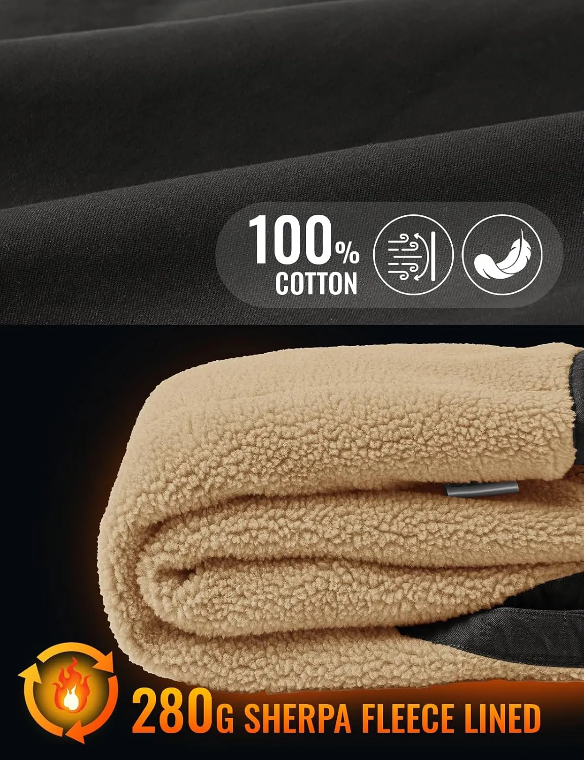 TBMPOY Men's Winter Vest Casual Sherpa Fleece lined Full Zip Lightweight Vest Outerwear Warm Cotton Travel Jackets