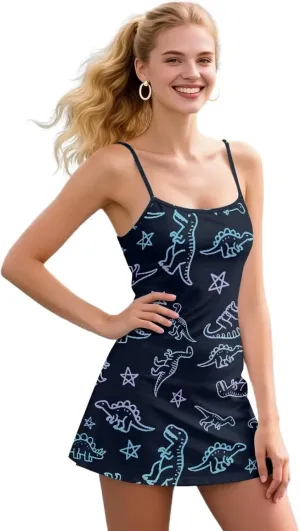 Tennis Dresses for Women with Shorts Sleeveless Backless Comfortable Athletic Golf Dress for Exercise Sports XS-2XL