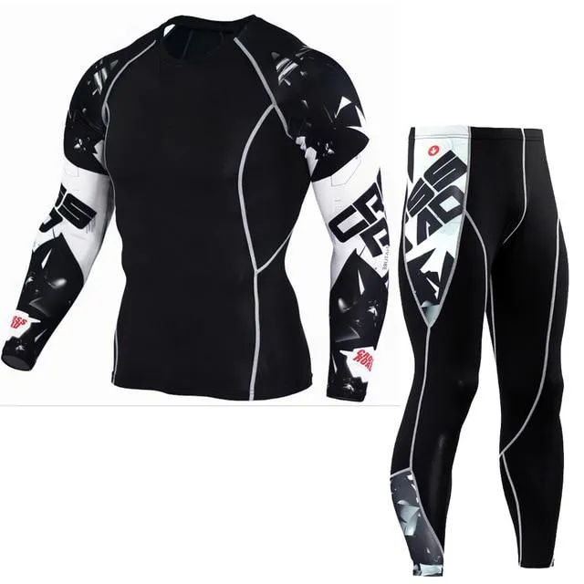 Thermal Mens Underwear   Long Sleeve Fitness Tights