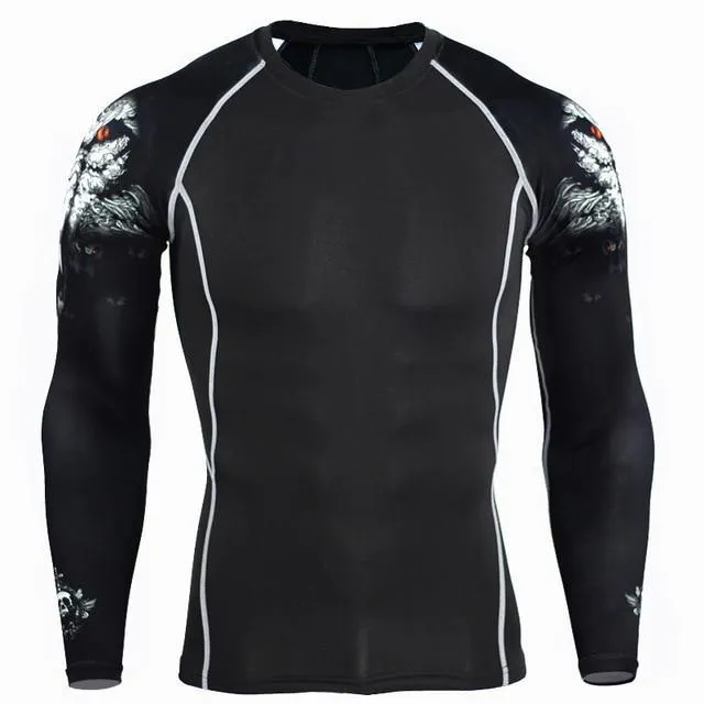 Thermal Mens Underwear   Long Sleeve Fitness Tights