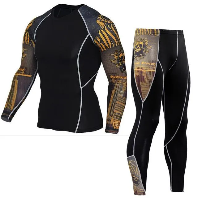 Thermal Mens Underwear   Long Sleeve Fitness Tights