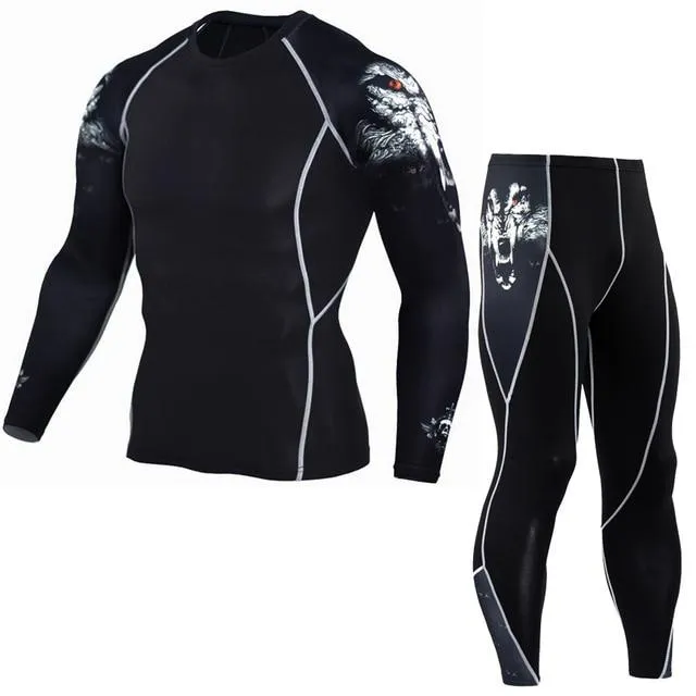 Thermal Mens Underwear   Long Sleeve Fitness Tights