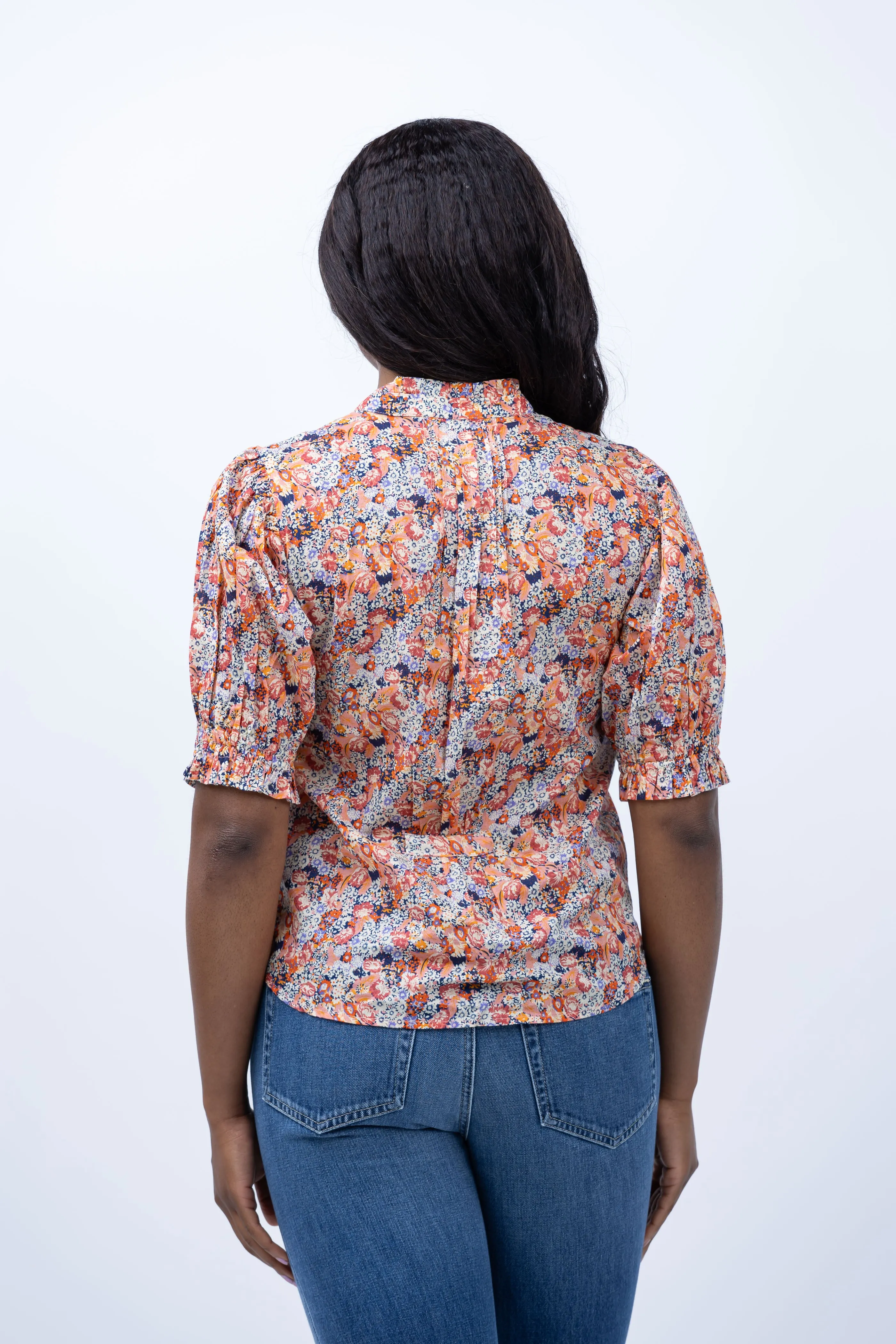 Trovata Eliza Blouse in Vino Daisies