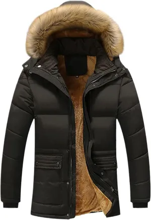 Winter Windproof Parkas Coats Men Solid Cotton Padded Casual Jackets Thicken Warm Overcoat Plus Size