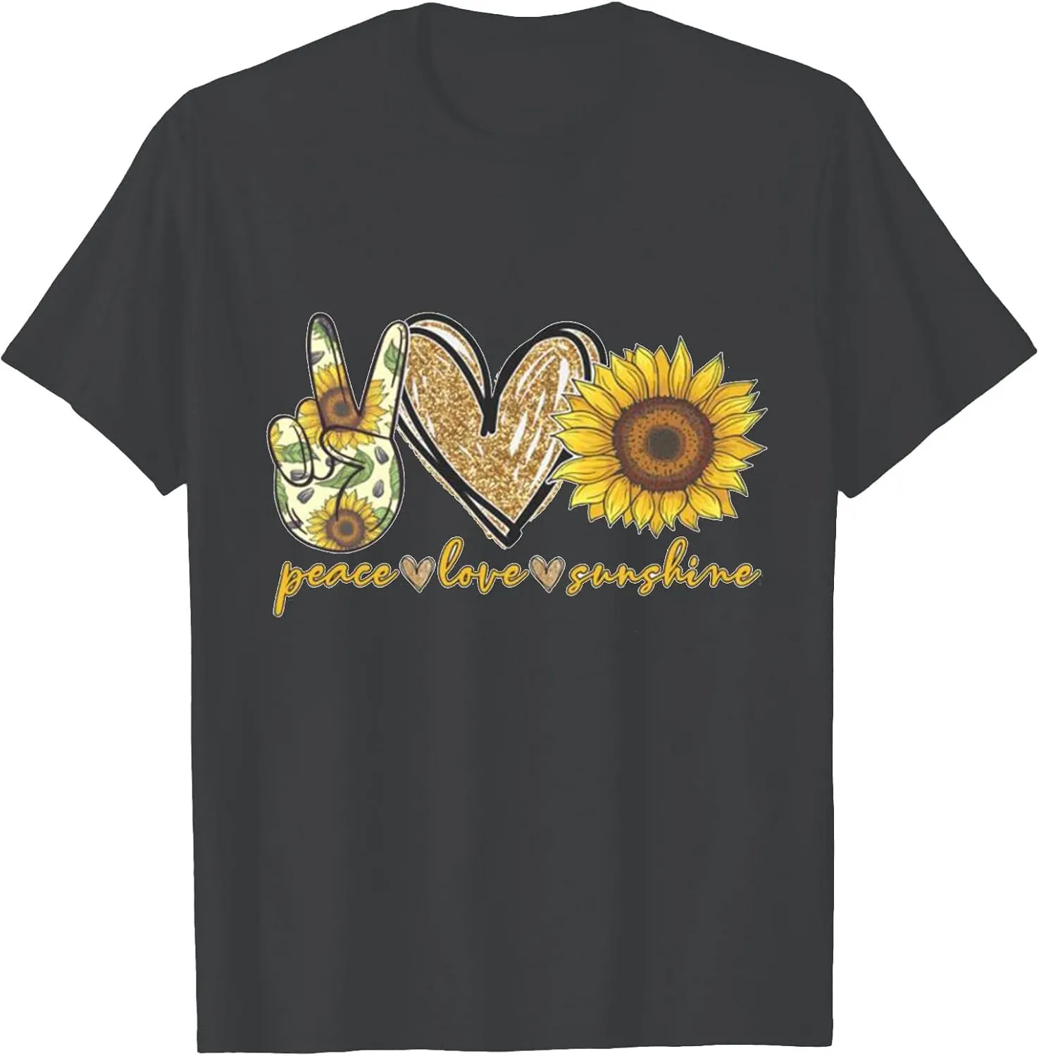 Women Short Sleeve Tops Summer Tees Plus Size Tops 2025 Tees Tshirts Shirts Cute Sunflower Graphic T-Shirt