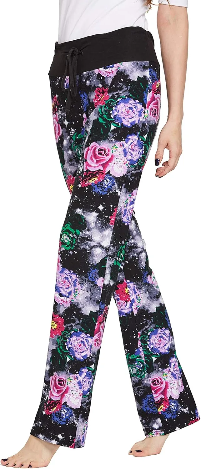 Womens Casual Stretch Cotton Pajama Pants Simple Lounge Pants