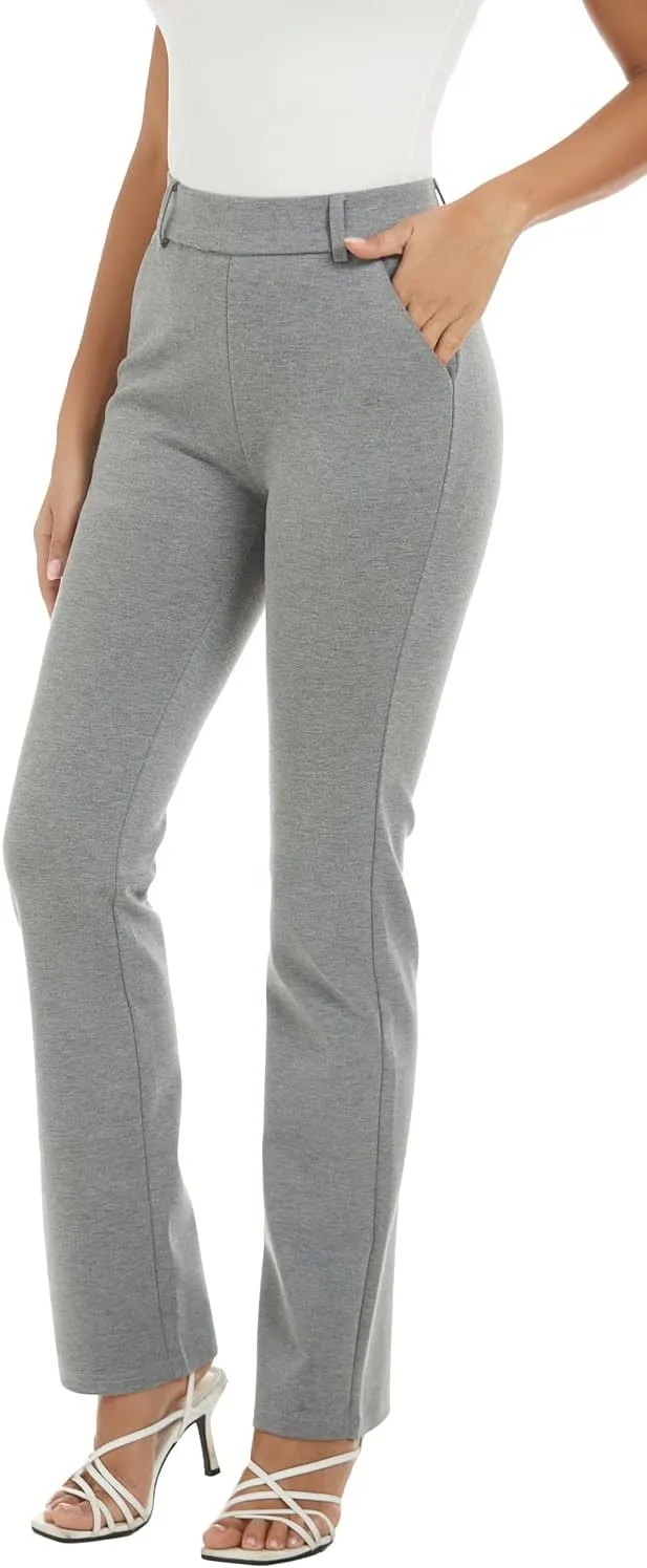 Women's Pull On Barely Bootcut Stretch Dress Pants