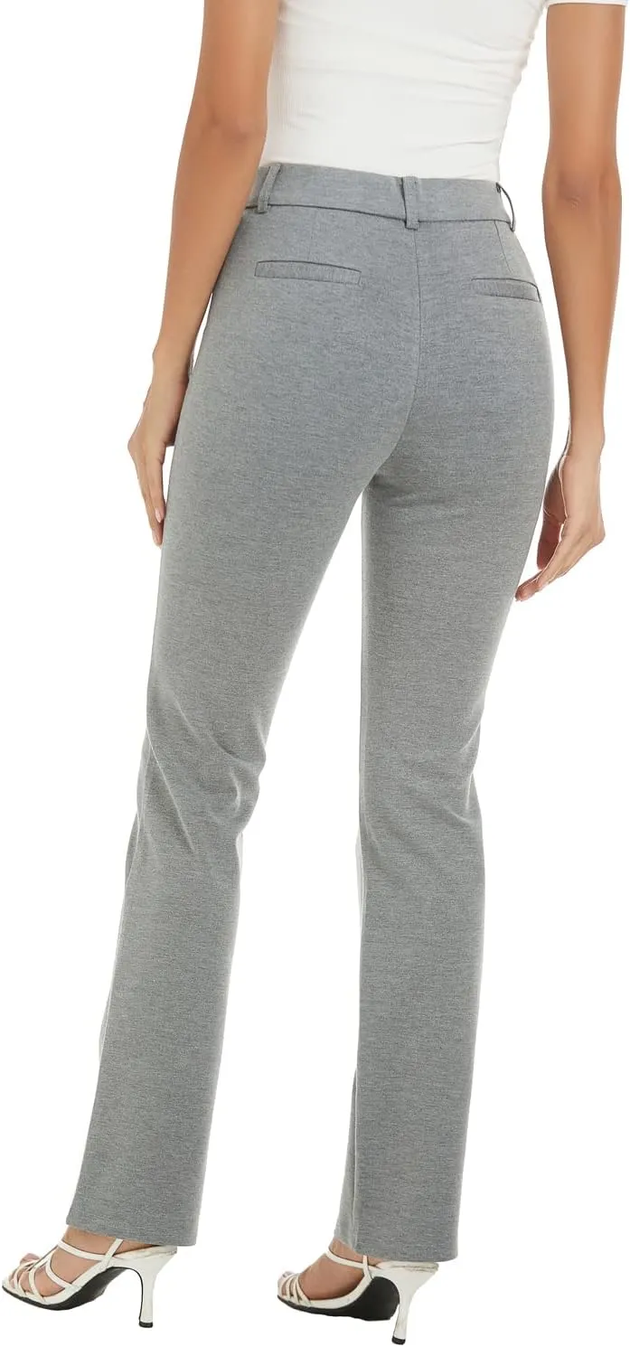 Women's Pull On Barely Bootcut Stretch Dress Pants