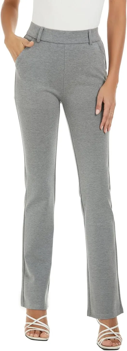 Women's Pull On Barely Bootcut Stretch Dress Pants