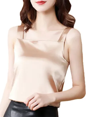 Women's Solid Color Casual Simple Comfortable Satin Temperament Camisole