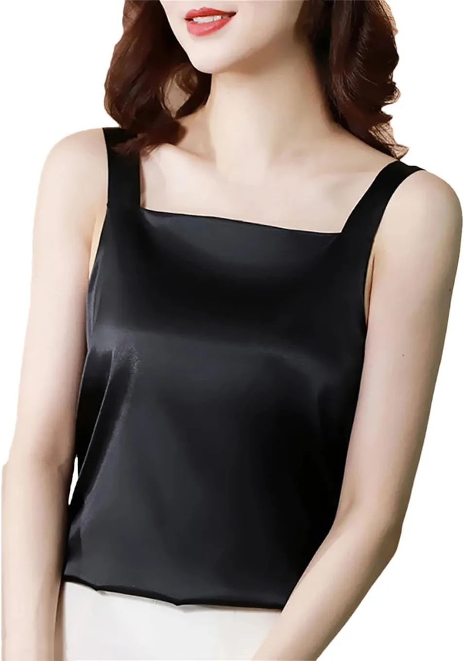 Women's Solid Color Casual Simple Comfortable Satin Temperament Camisole