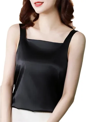 Women's Solid Color Casual Simple Comfortable Satin Temperament Camisole
