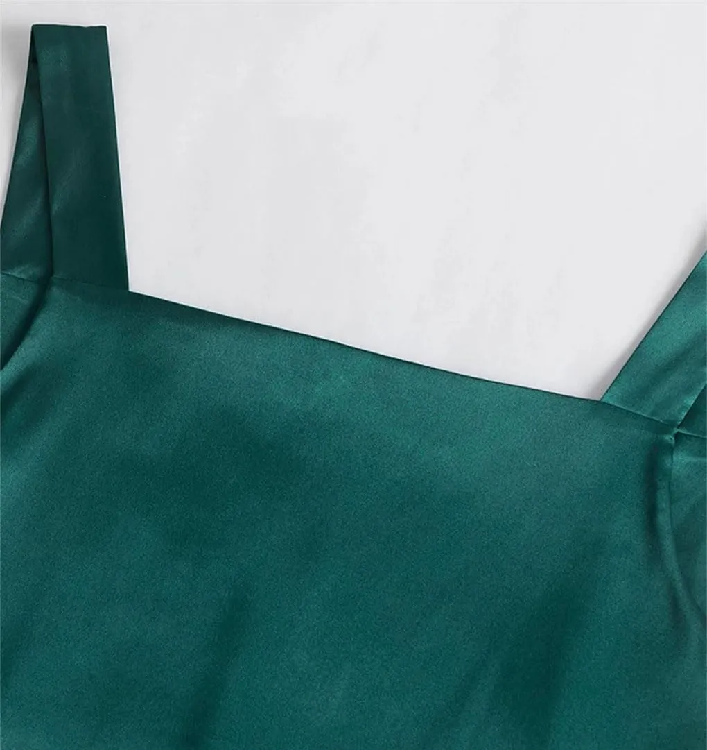 Women's Solid Color Casual Simple Comfortable Satin Temperament Camisole