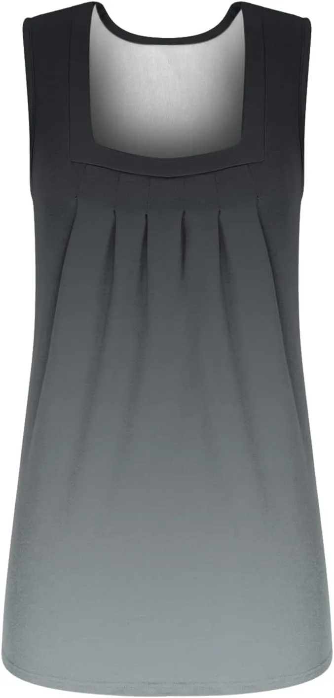 Womens Tank Tops Camisole Cami Top Casual Flowy Summer Sleeveless Tunic Tshirts Cami Vest Ruched Tops Hide Belly Tops
