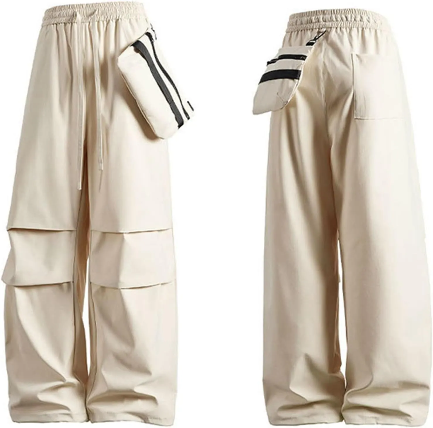 Women's Wide Legged Quick Drying Stretch Waist Overalls Harem Pants Women Dressy