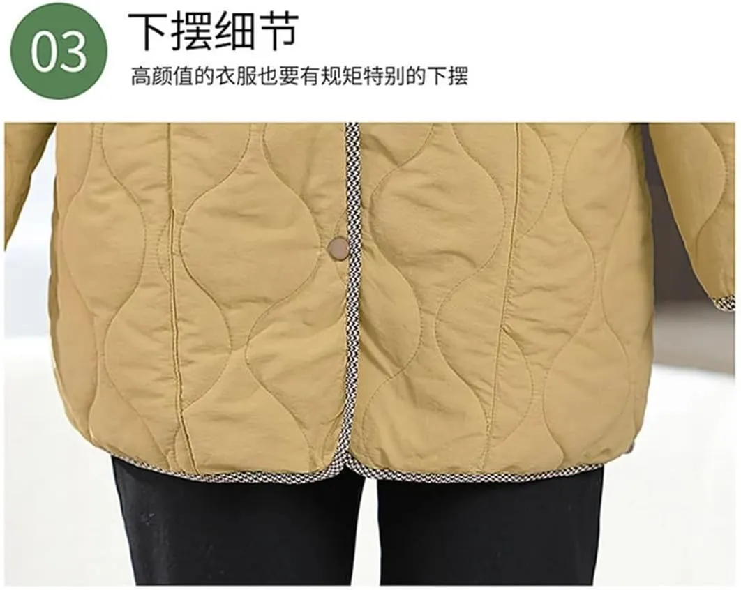 Women's Winter Cotton-Padded Jacket Long Padded Coat With Cotton Warm Cotton-Padded Jacket Comfortable Casual Coat