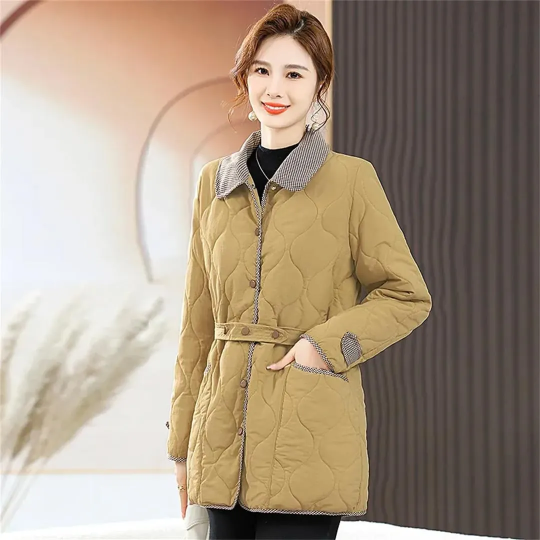Women's Winter Cotton-Padded Jacket Long Padded Coat With Cotton Warm Cotton-Padded Jacket Comfortable Casual Coat