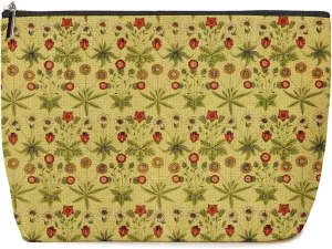 Yellow Classic Flower Botanical Floral Makeup Bag Skincare Bag Travel Toiletry Bag Makeup Pouch Cosmetic Bag Birthday Christmas Thank You Friendship Gifts for Women Aunt Girls Mom Friends Boss Lady