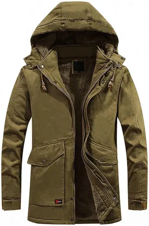 Ymosrh Winter Jackets for Men Men's Hooded Windproof Solid Long Sleeve Soft Coat Shell Jacket Mens